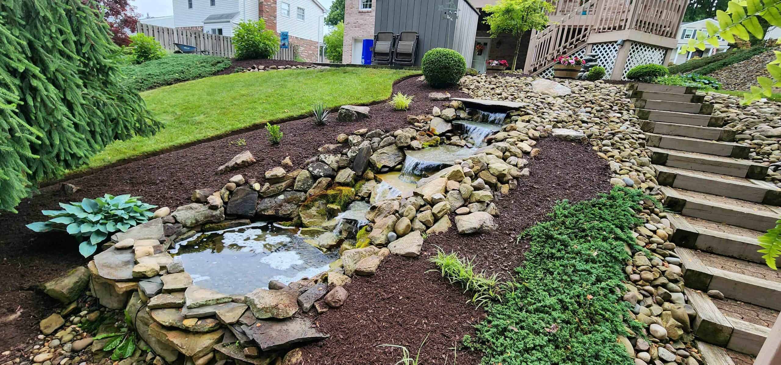 Custom backyard design and landscaping project in Pittsburgh, PA